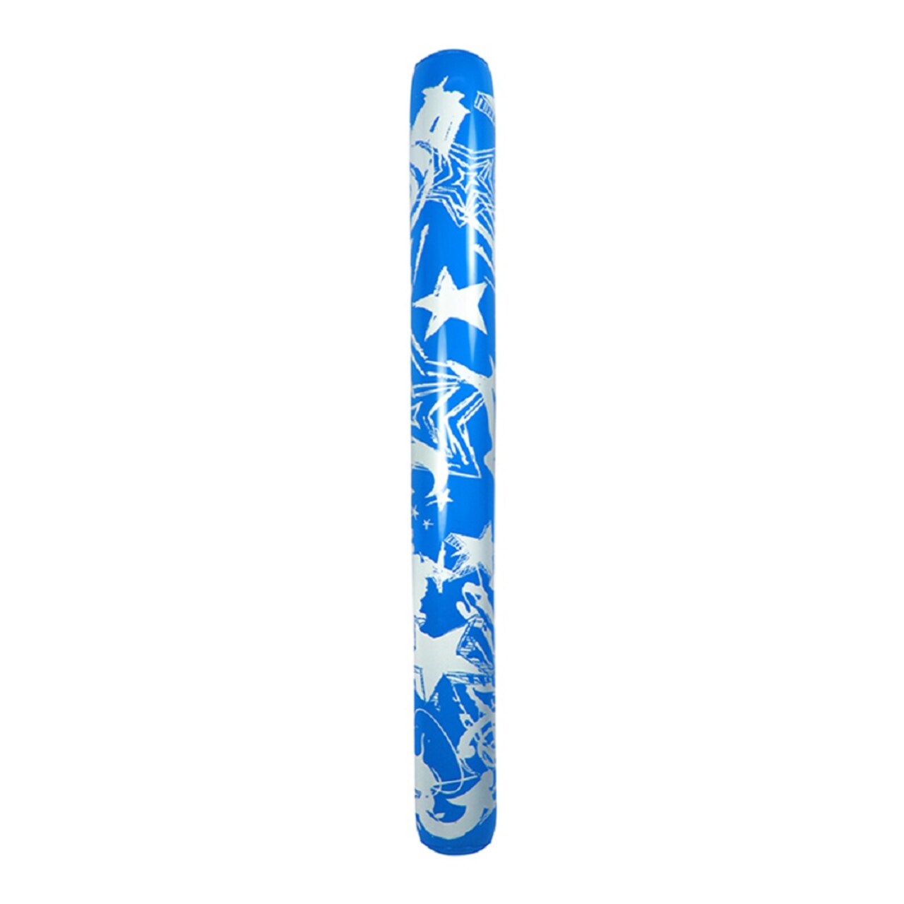 Swim Central 60" Blue and White Inflatable Graffiti Art Swimming Pool Noodle